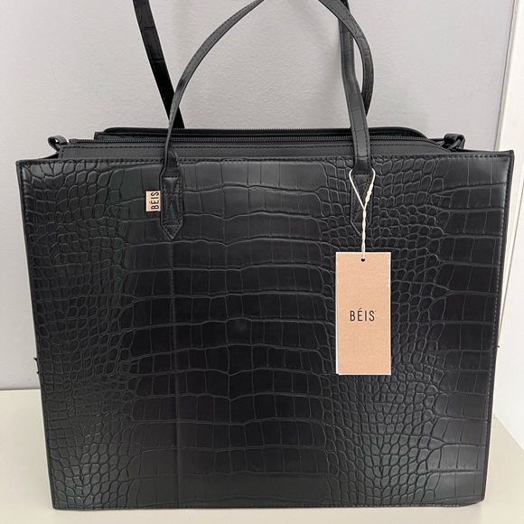BEIS Handbags - NWT BEIS! The Large Work Tote
IN BLACK CROC! BEIS